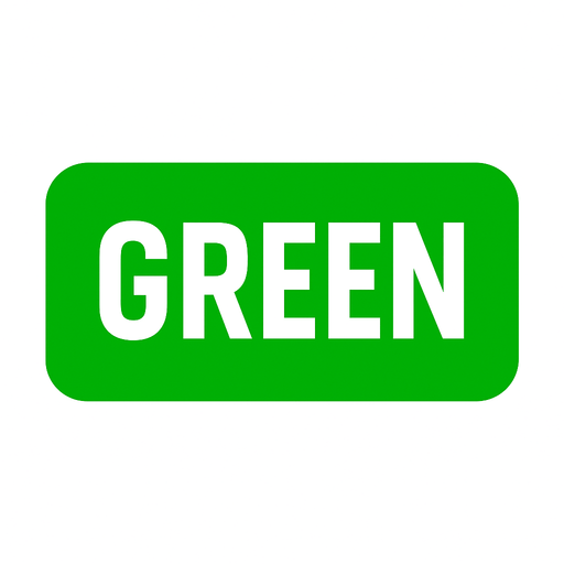 Green button.
High contrast.  No shadows