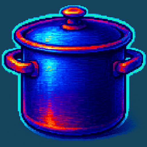 A large soup pot.