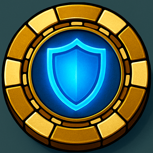 Change the blue color to gold and put a blue glowing shield in the center.