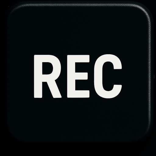 Replace pencil with white REC text, but no other changes!