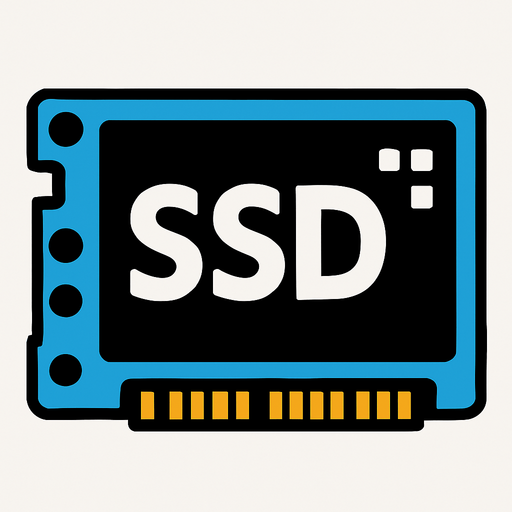 SSD bilgisayar Parçası.
In-Game asset.  2d.  High contrast.  No shadows