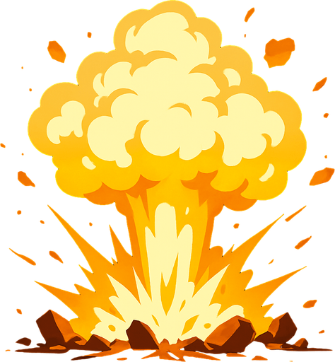 real explosion.
In-Game asset.  2d.  High contrast.  No shadows