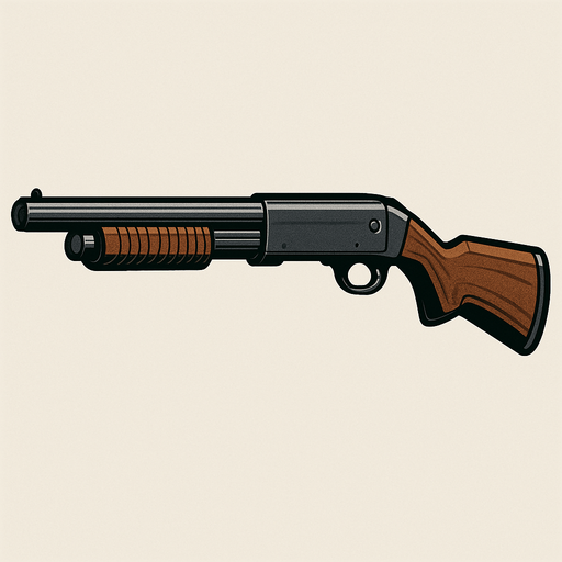 Escopeta realista.
In-Game asset.  2d.  High contrast.  No shadows