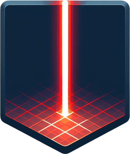 vertical line red laser.
Single Game Texture.  In-Game asset.  2d.  Blank background.  High contrast.  No shadows