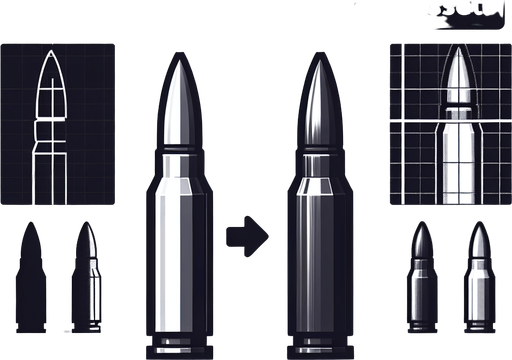 Bullet.
Single Game Texture. In-Game asset. 2d. Blank background. High contrast. No shadows.