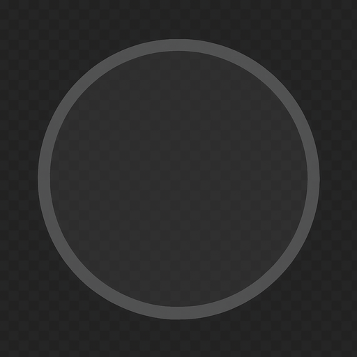 mostly transparent grey circle.
In-Game asset.  2d.  High contrast.  No shadows