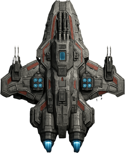Uzay temalı Savaş Gemisi, gerçekçi, yazısız üstten görünüm. 
In-Game asset.  High contrast.  No shadows