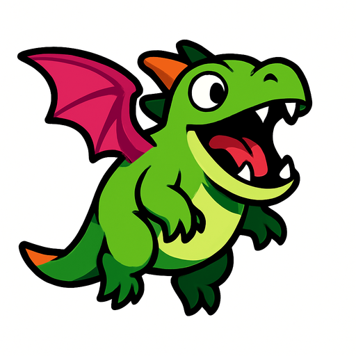 Baby dragon from clash of clans.
In-Game asset.  2d.  High contrast.  No shadows