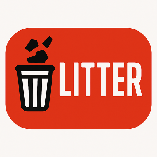 litterButton.
In-Game asset.  2d.  High contrast.  No shadows