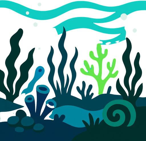 image of the ocean bottom.
In-Game asset.  2d.  High contrast.  No shadows