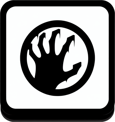 Fear icon, horror game Single Game Texture. In-Game asset. 2d. Blank background. High contrast. No shadows.