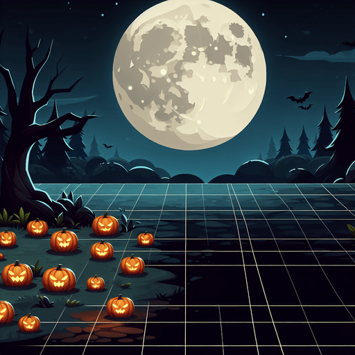 Halloween moonlight.
Single Game Texture. In-Game asset. 2d. Blank background. High contrast. No shadows.