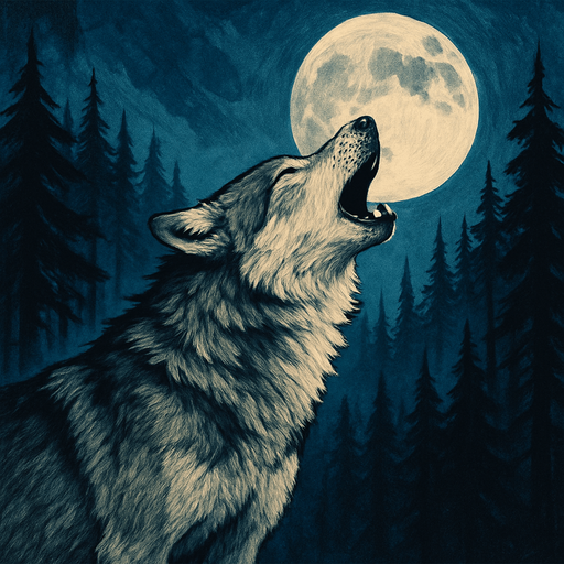 Aullidos del bosque, algo realista.
In-Game asset.  2d.  High contrast.  No shadows