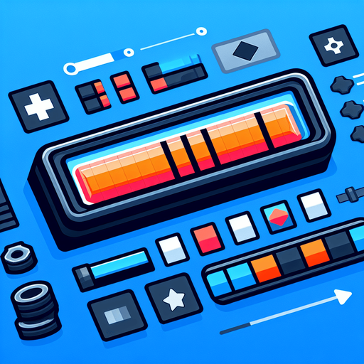 Hp_bar.
Single Game Texture.  In-Game asset.  2d.  Blank background.  High contrast.  No shadows