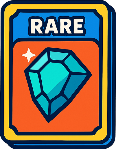 rare card.
In-Game asset.  2d.  High contrast.  No shadows