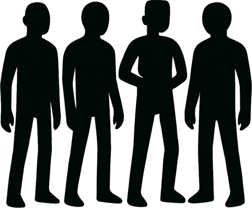 siyah adamlar.
In-Game asset.  2d.  High contrast.  No shadows