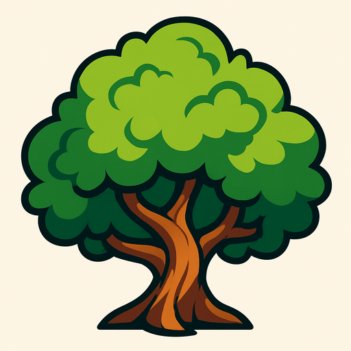 Copa de un arbol animado.
In-Game asset.  2d.  High contrast.  No shadows