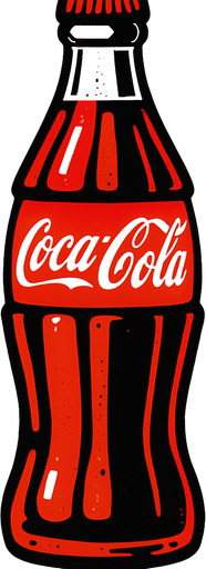 coca cola şişesi.
In-Game asset.  2d.  High contrast.  No shadows