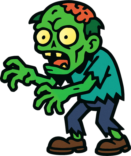 draw me zombie enemie.
In-Game asset.  2d.  High contrast.  No shadows