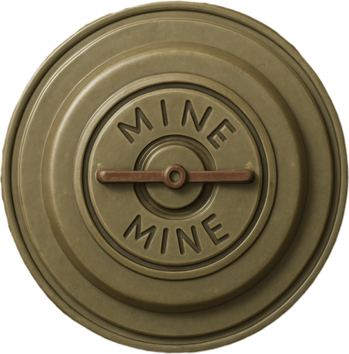 landmine from top view