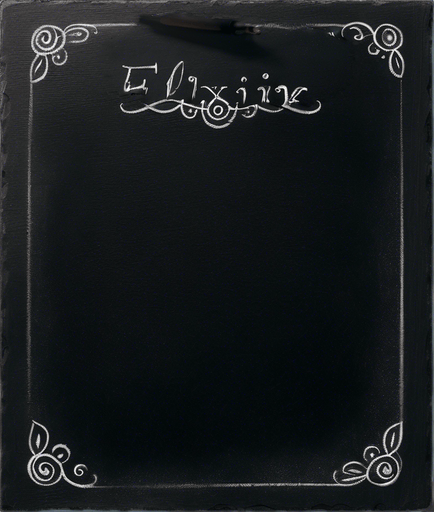 Write "ELIXIR" in chalk letters
