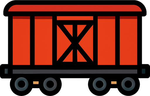 vagon.
In-Game asset.  2d.  High contrast.  No shadows