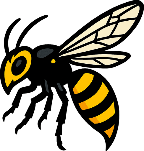 Guêpe.
In-Game asset.  2d.  High contrast.  No shadows