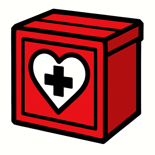 Life box.
In-Game asset.  2d.  High contrast.  No shadows