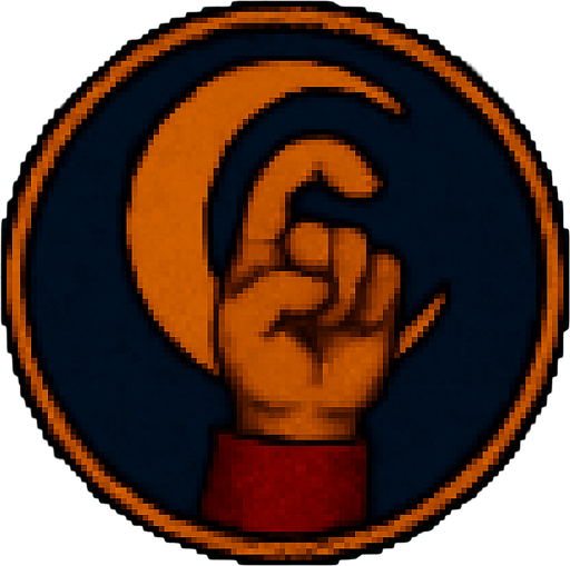 A hand with its fingers symbolizing moon