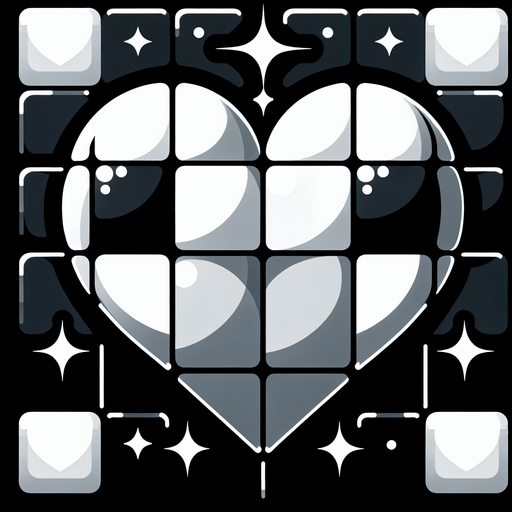 heart.
Single Game Texture. In-Game asset. 2d. Blank background. High contrast. No shadows.