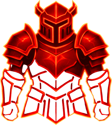 Armor grand red neon.
In-Game asset.  2d.  High contrast.  No shadows
