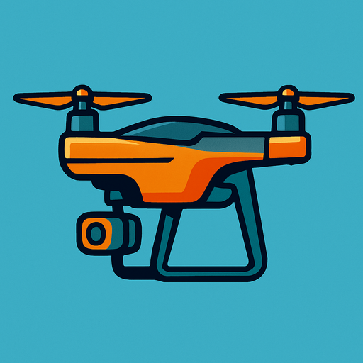 drone side view.
In-Game asset.  2d.  High contrast.  No shadows