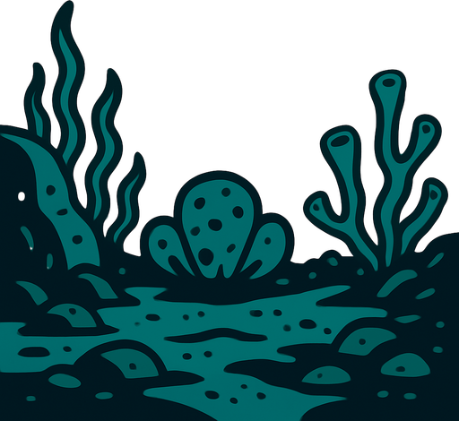 image of the ocean bottom.
In-Game asset.  2d.  High contrast.  No shadows