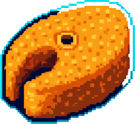 This fish steak covered in batter.