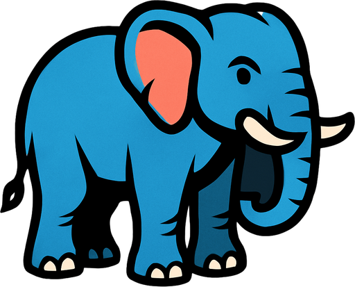 Elephant.
In-Game asset.  2d.  High contrast.  No shadows