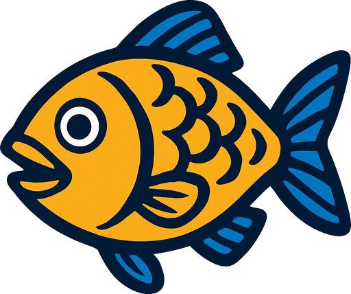 balık resmi.
In-Game asset.  2d.  High contrast.  No shadows