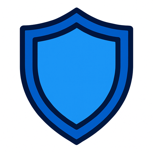 A blue shield.
In-Game asset.  2d.  High contrast.  No shadows
