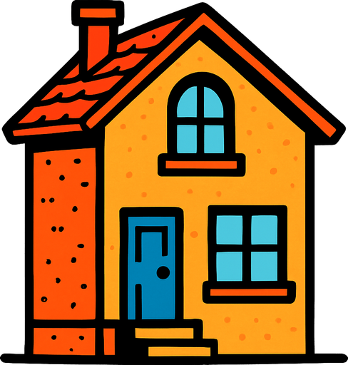 house.
In-Game asset.  2d.  High contrast.  No shadows