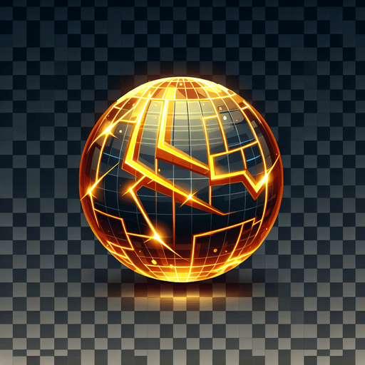 "A glowing neon power-up bit in electric golden shaped like a sphere shard. The object should have a vibrant futuristic glow, clearly distinct from red or orange obstacles. The background should be transparent. Style: cyberpunk, suitable for a neon-themed endless runner game.".
Single Game Texture.  In-Game asset.  2d.  Blank background.  High contrast.  No shadows