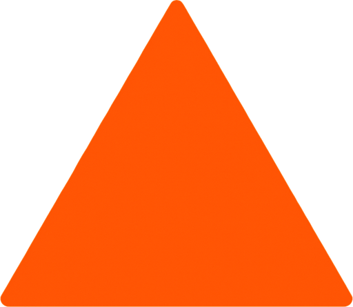 triangle #ff5500, simple, clean.
In-Game asset.  2d.  High contrast.  No shadows