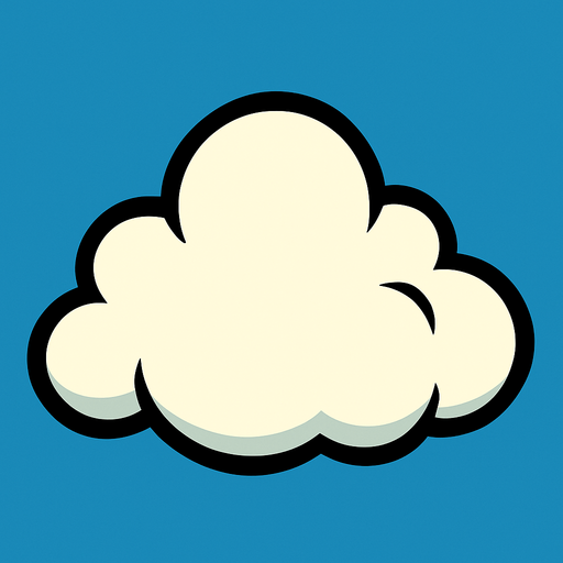 cloud.
In-Game asset.  2d.  High contrast.  No shadows