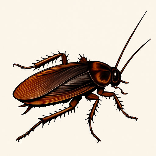 realistic roach.
In-Game asset.  2d.  High contrast.  No shadows
