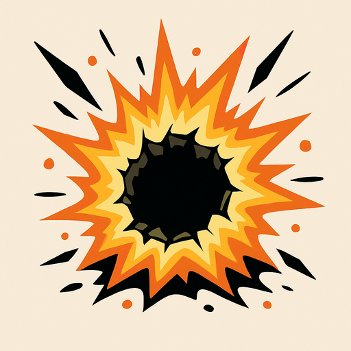 explode hole.
In-Game asset.  2d.  High contrast.  No shadows
