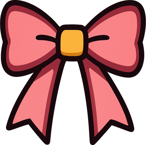 Bow.
In-Game asset.  2d.  High contrast.  No shadows that you can wear for girls