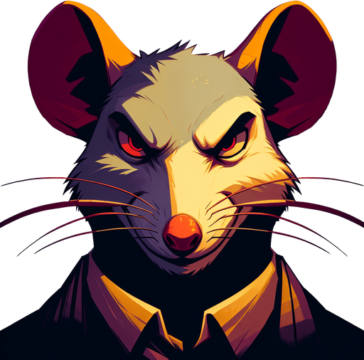 A good but dangerous rat. Warcraft 3 art..
Single Game Texture. In-Game asset. 2d. Blank background. High contrast. No shadows.