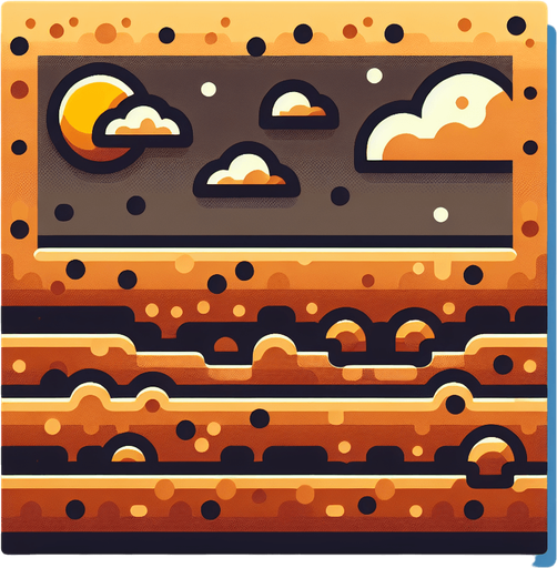 Ground.
Single Game Texture.  In-Game asset.  2d.  Blank background.  High contrast.  No shadows