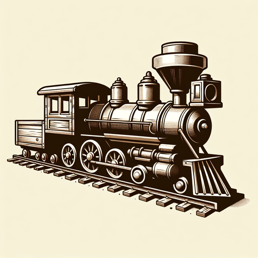 2d western toy train side view.
Single Game Texture. In-Game asset. 2d. Blank background. High contrast. No shadows.