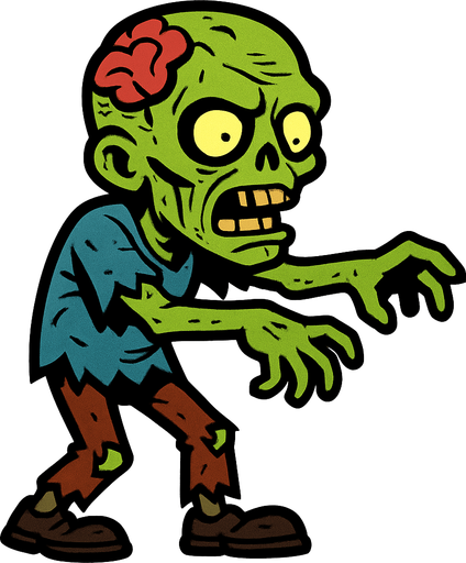 zombie.
In-Game asset.  2d.  High contrast.  No shadows
