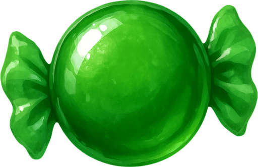 gerçekçi bir şeker. yuvarlak bir şeker ve yeşil renk. aynı candy2 deki gibi olsun.
In-Game asset.  2d.  High contrast.  No shadows