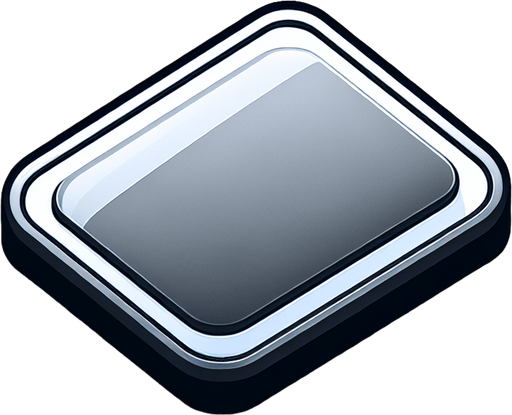 A modern clean empty rectangular button.
Single Game Texture. In-Game asset. 2d. Blank background. High contrast. No shadows.